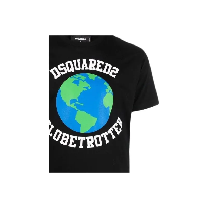 DSQUARED 2 Globetrotter Printed Crewneck T-Shirt-4