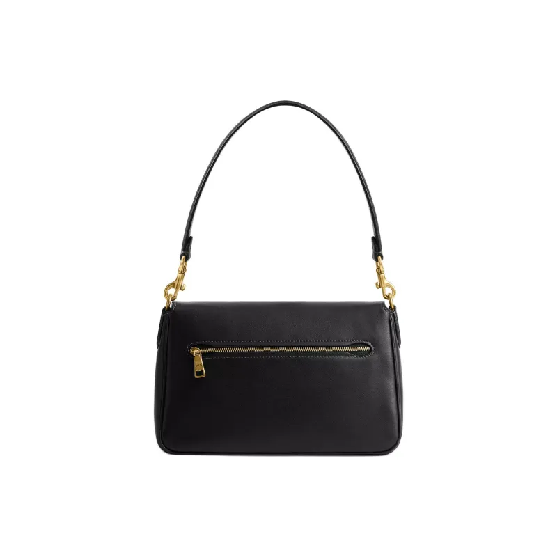 COACH Soft Tabby Leather Handbag, Shoulder Bag Medium Size Women's Black-2