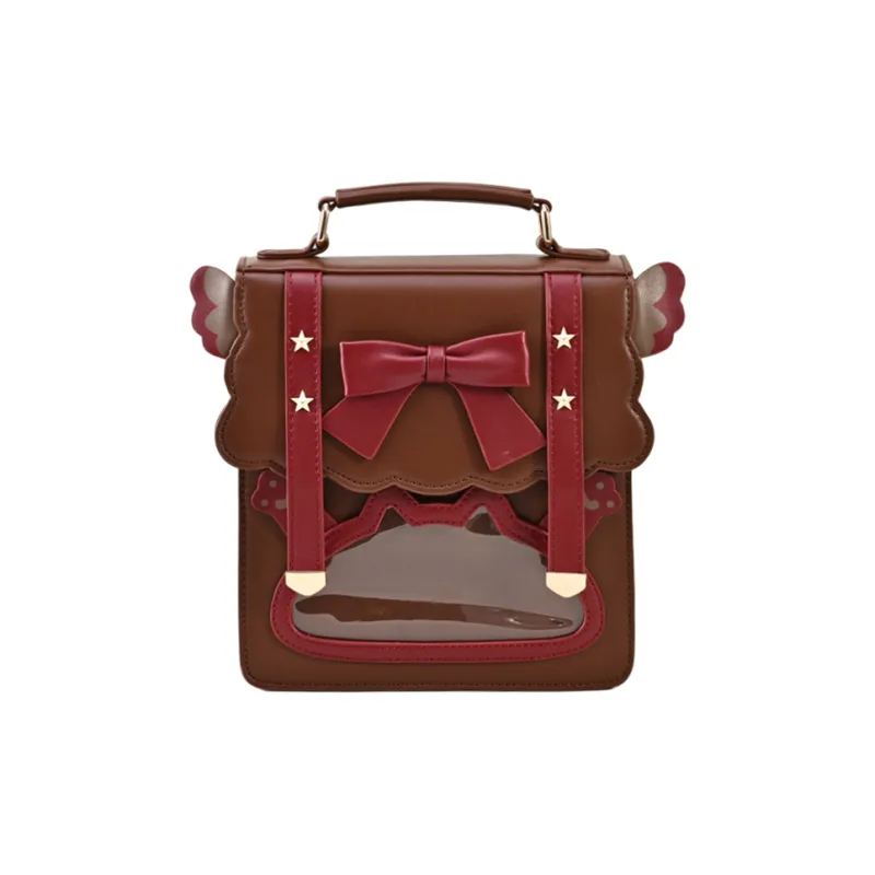 NOMK PU Backpack Women's Pink & Purple/Blue & Pink/Brown & Red/Black & White-4