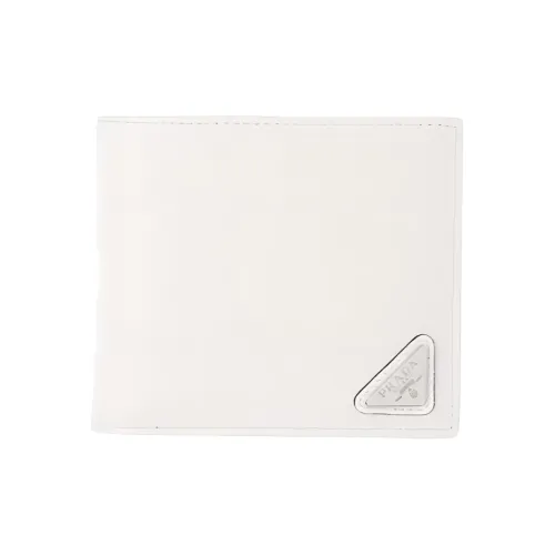 PRADA Leather Wallet Men's White