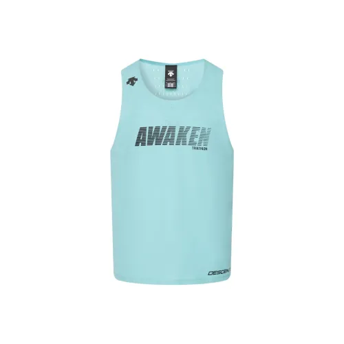 DESCENTE RUNNING Collection Tank Top Men's Sky Blue
