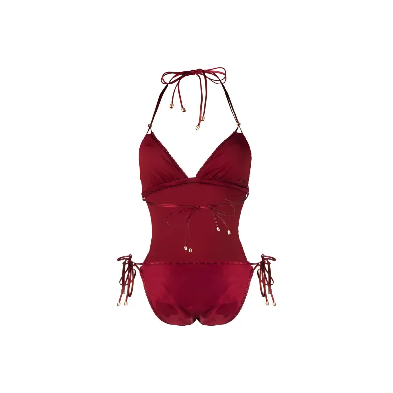 Zimmermann Vitali Cut-out Halterneck Swimsuit-1