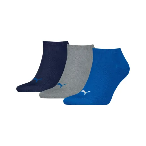 PUMA SNEAKER Socks Sets Unisex 3 Pack Blue Gray Mixed Color