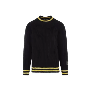 MSGM Logo Patch Crewneck Sweatshirt