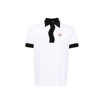 CASABLANCA Memphis Logo Patch Polo Shirt