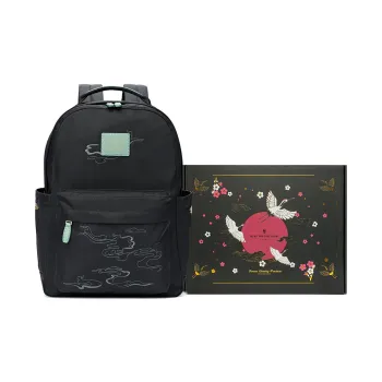 MYD Polyamide Backpack Laptop Backpack Medium Size Unisex Blackberry