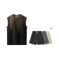 Black (Comes with Suede Shorts)