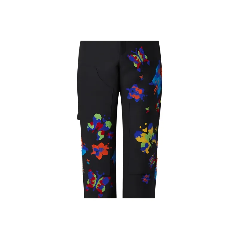 LOUIS VUITTON 2010s Butterfly print Trousers-1