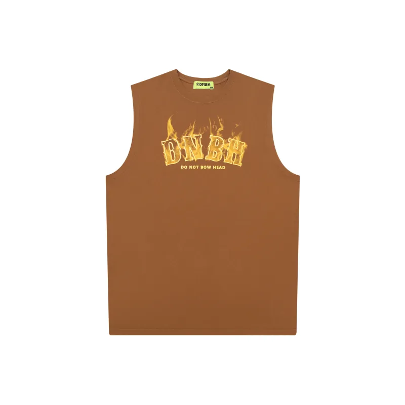 DNBH Loose Fit 100% Cotton Breathable Sleeveless Sports Shirt Unisex Multiple Colors-9
