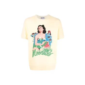 MOSCHINO T Shirts Men Light Yellow