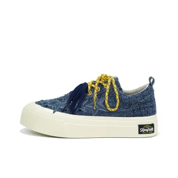 KAALIXTO Anti Slip Wear Resistant Low Top Canvas Shoes Unisex Royal Blue