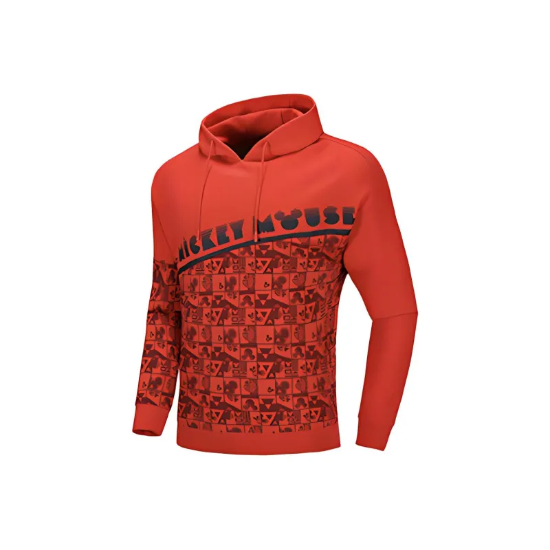 LiNing x Disney Sweatshirt Men's Cherry Total Crimson-0