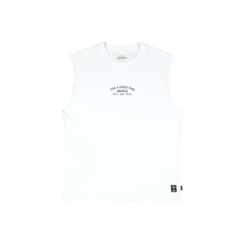 RVCA Tank Tops Men White-0