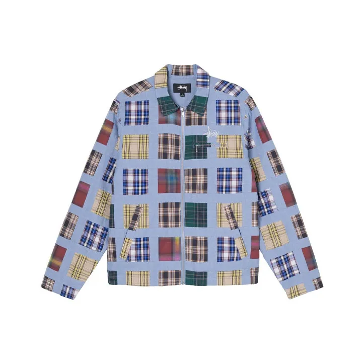 Stussy Madras Patchwork Zip Jacket-0