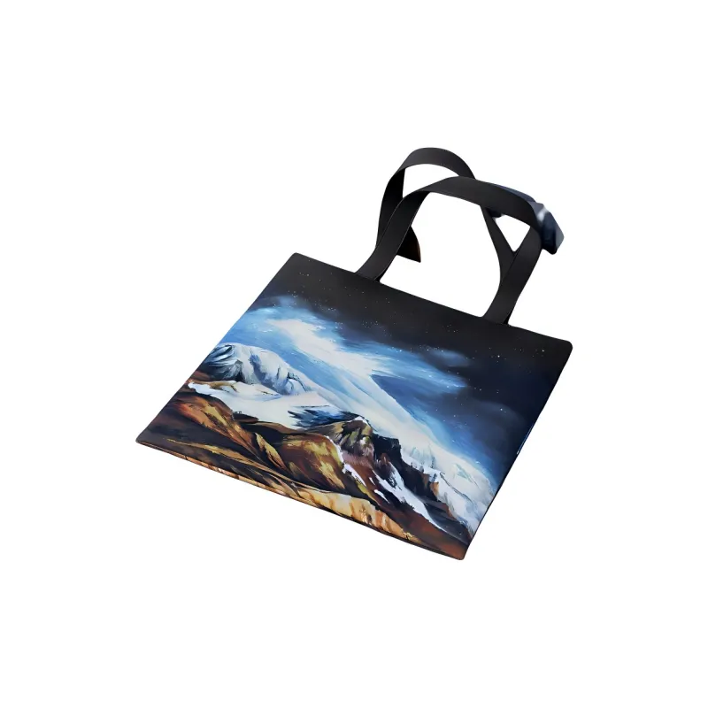 MAH Polyester Shoulder Bag Regular Unisex Mountain Green Twilight Snow-3