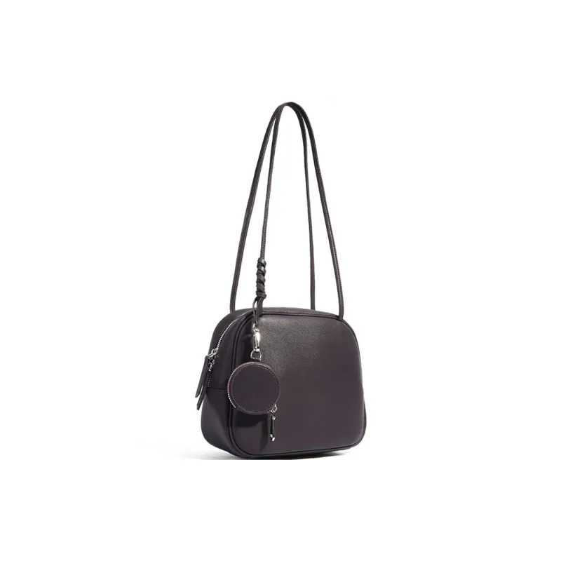 CLEVER& KETCH Cow Leather Shoulder Bag Women's Coffee/Light Blue/Apricot/Matcha Green/Caramel-1