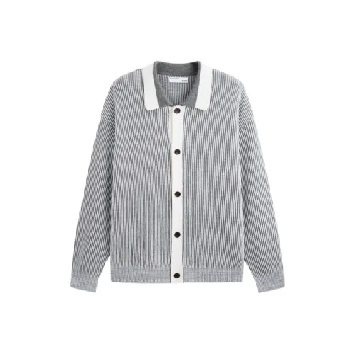 GXG City defined Series Sweaters Men Gray White Stripes