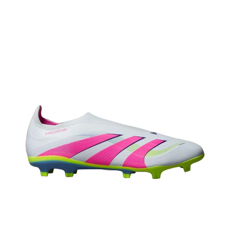 Adidas Predator League Laceless FG/MG Cloud White Lucid Pink Lucid Lemon-1