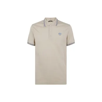 VERSACE Medusa-Embroidered Short-Sleeved Polo Shirt