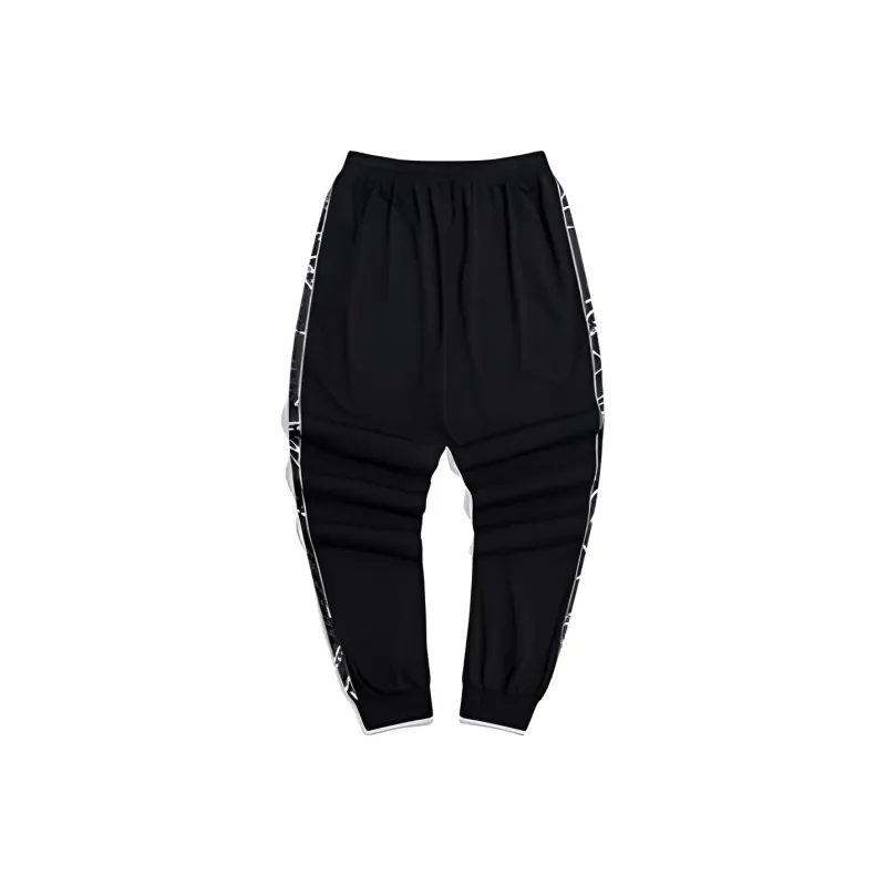 XTEP Knitted Sports Pants Men's Jet Black-1