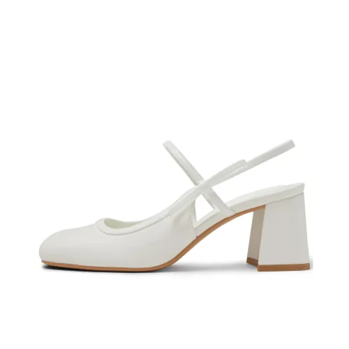 CHARLES&KEITH Small Ck One Strap Sandals 6.7cm Women's White