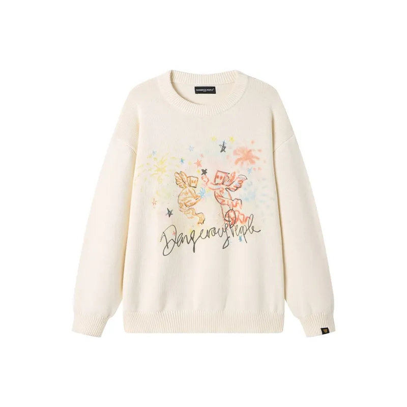 DANGEROUSPEOPLE Sweater Unisex Ecru-0
