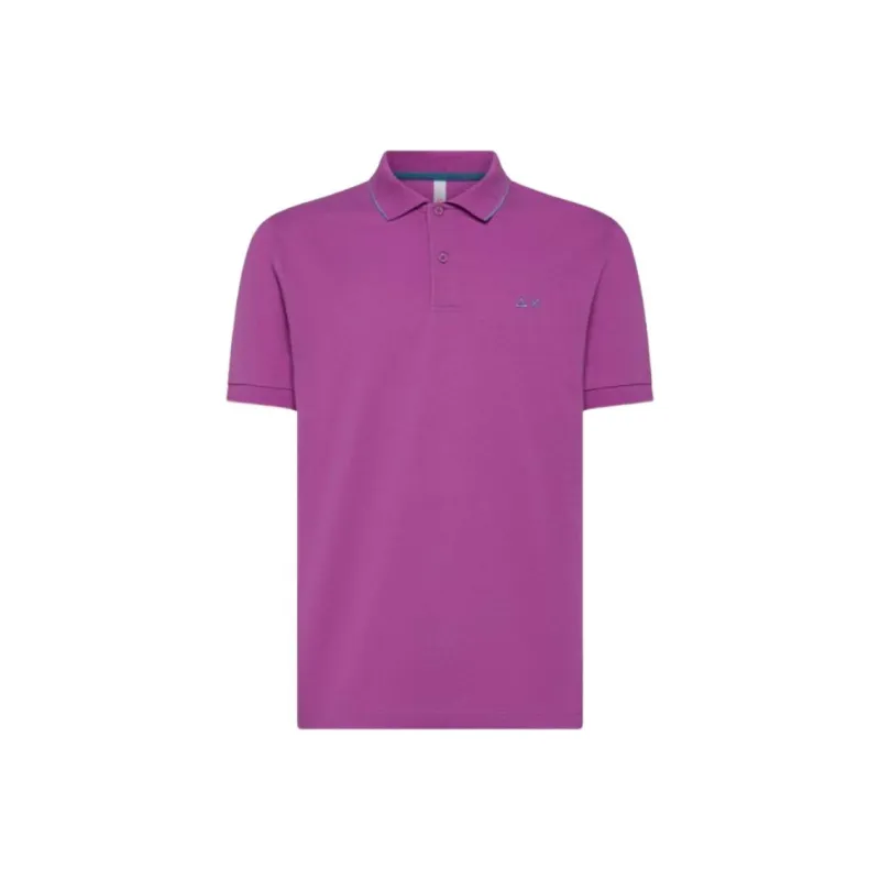 SUN68 Contrast trim Polo Shirt-0