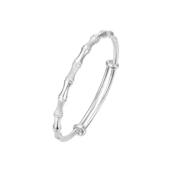CHAOHONGJI 999 Fine Silver Push Pull Adjustable Bangle Women's