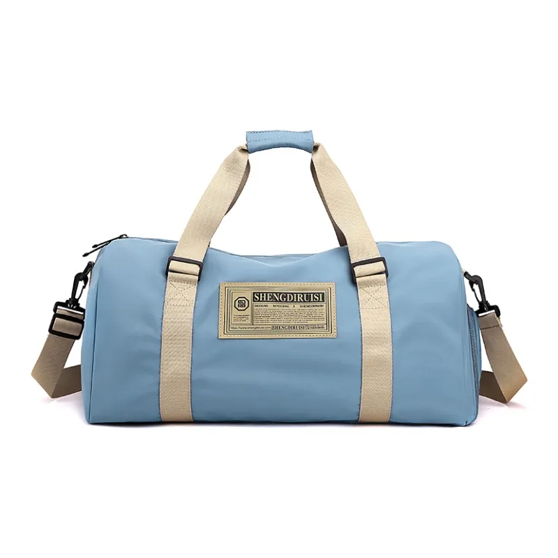 OUZIHUANG Nylon Travel Bag Unisex Black/Green/Pink Blue/Burgundy-7