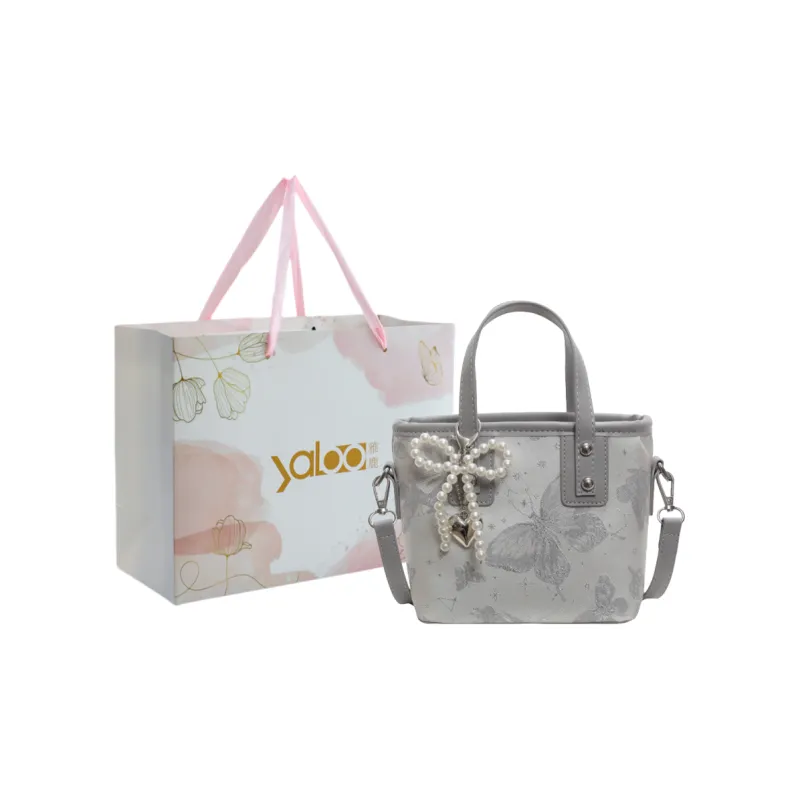 Yalu PVC Crossbody Bag Regular Unisex Ecru/Silver/Pink-10