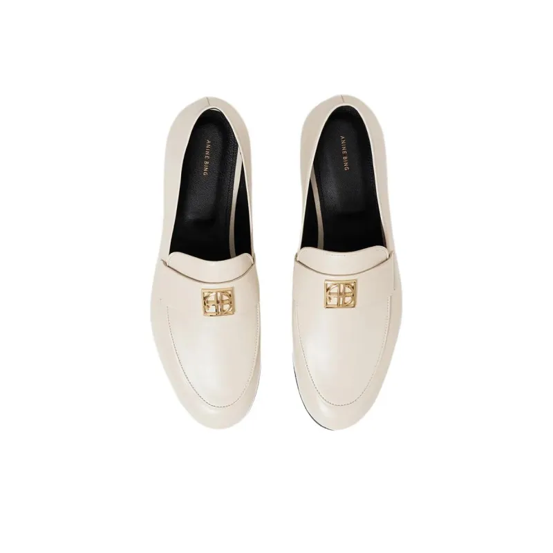 Anine Bing Logo Plaque Loafers Women's-2