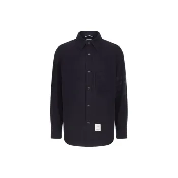 THOM BROWNE Flannel Tonal 4 Bar Shirt Jacket