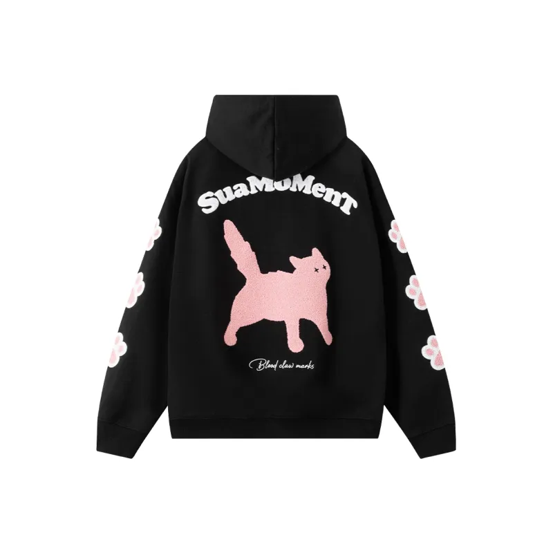Suamoment Sweatshirt Spring And Fall American Trendy Couple Casual Hoodie Unisex-2