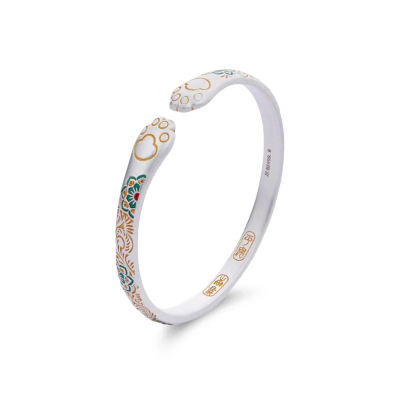 Love Hengxin 999 Fine Silver Bangles Unisex-0