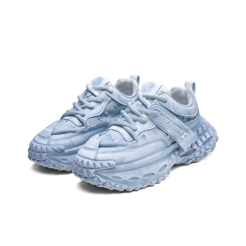 JEANSWEST Paris Distressed Wasteland Style Slip Resistant, Abrasion Resistant, Breathable Low Top Chunky Sneakers Men's-10