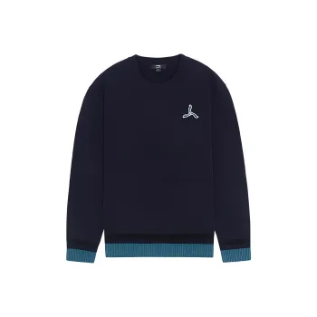 LI NING 1990 Classic Collection Knitwear Men Dark Marine Blue