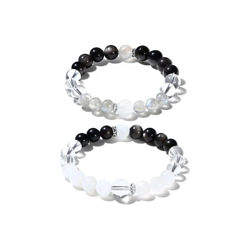 PUTUOSHANWENCHUANG Obsidian Bracelets Unisex-5