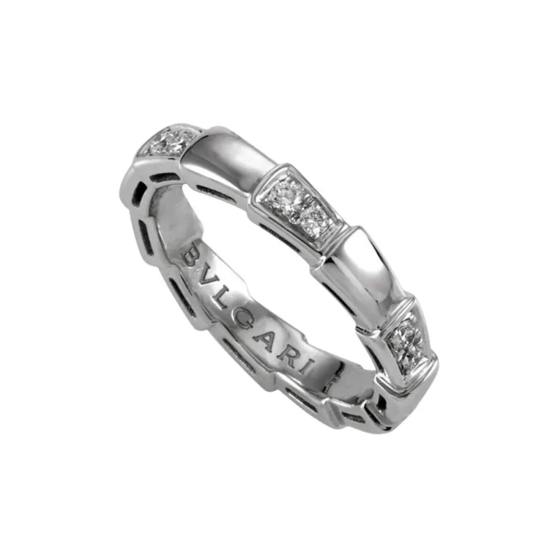 BVLGARI 18K White Gold Rings Unisex Silver-1