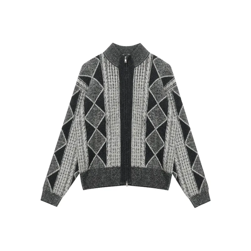 JHYQ Sweater Unisex Black White Gray-0
