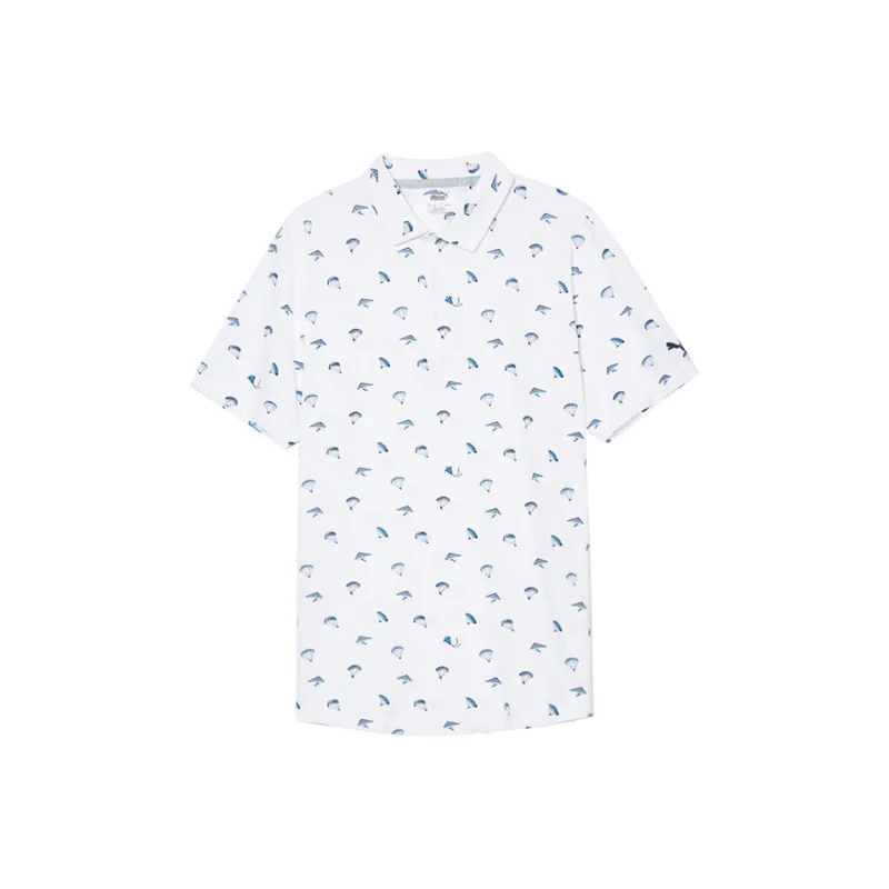 PUMA Polo Shirt Men's White/Angel Blue-0
