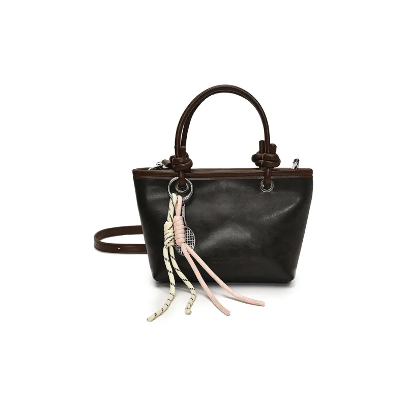 Yalu PU One Shoulder Handbag Regular Women's Pink/Black/Ecru/Light Green-7