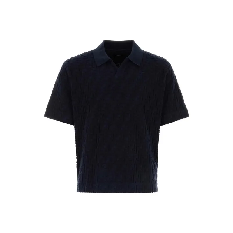 FENDI Ff Jacquard Short Sleeved Polo Shirt-0