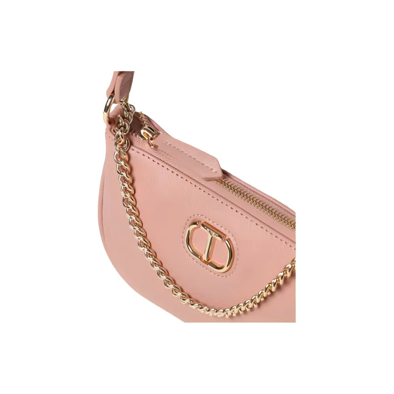 TWINSET MILANO Leather Handbag Shoulder Bag Women's Flesh Pink-2