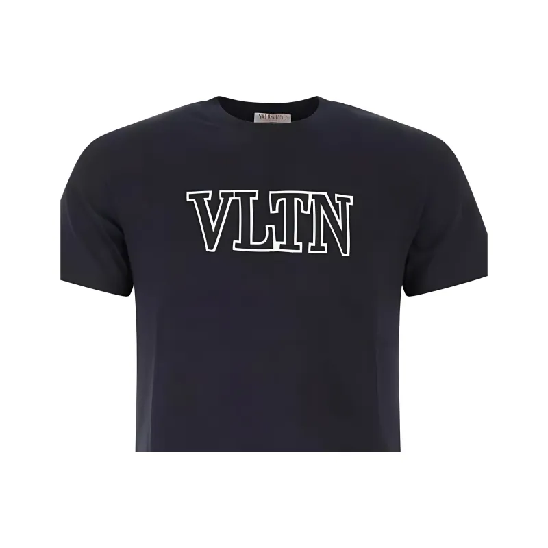 Valentino Vltn Logo Embroidered Crewneck T Shirt-2