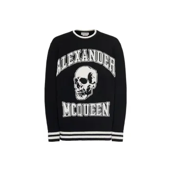 Alexander McQueen Logo Intarsia Crewneck Jumper