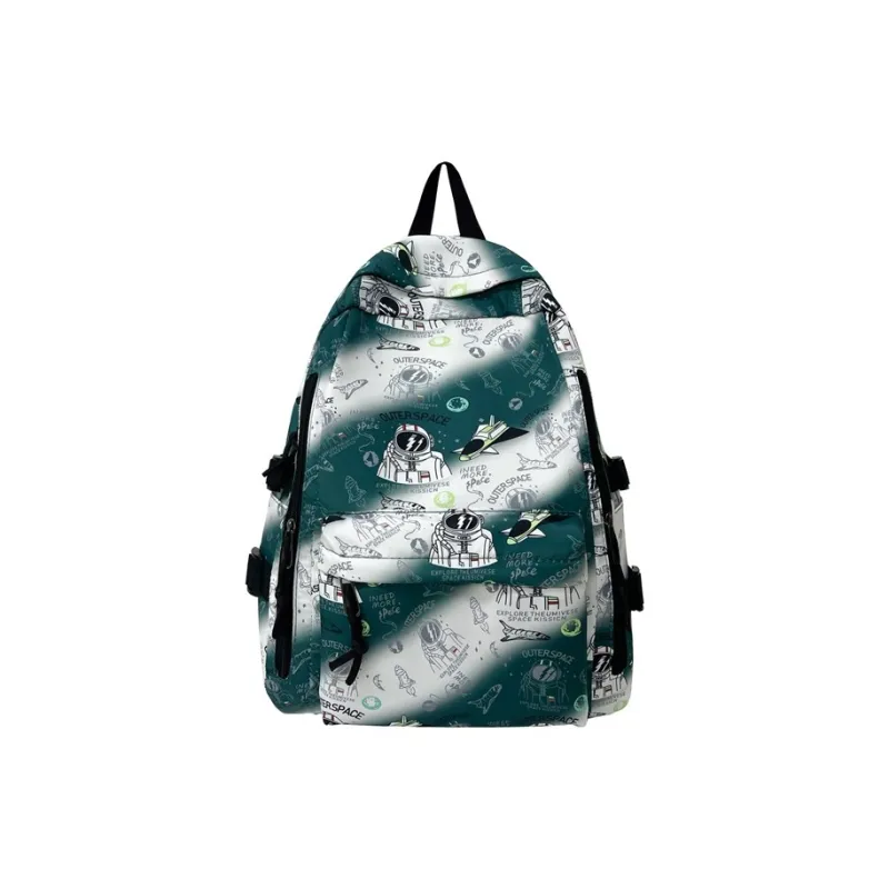 Single Warehouse Nylon Backpack Regular Unisex Blue/Green/Gray/Black-6