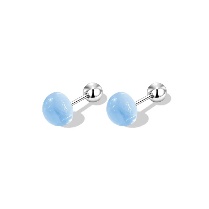 Shiban Titanium Steel Stud Earrings Women's-13