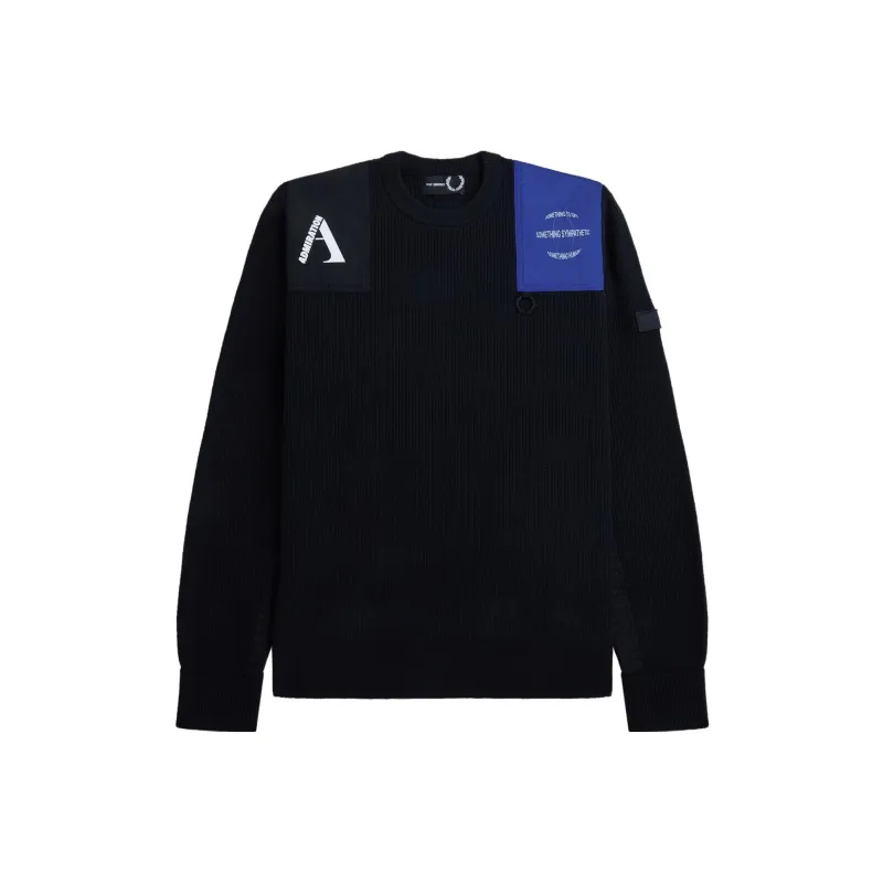 FRED PERRY Patch details Wool Jumper-0