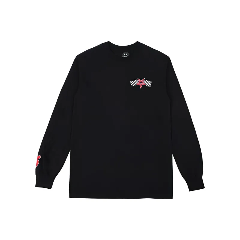 Thrasher Straight Long-Sleeved T-Shirt US Version Unisex Black-1