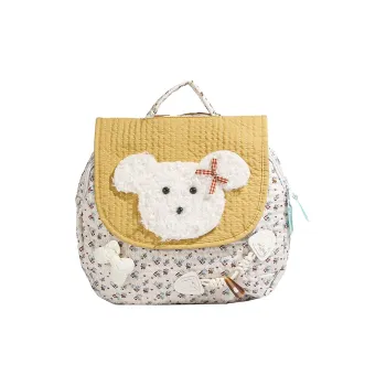 Yalu Nylon Fabric Cartoon Ins Niche University Student Backpack Small Size Women's Yellow